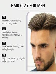 Styling Pomade - Natural Voluminous, Smooth, Glossy, Long-Lasting Matte Textured Hair Pomade. Grab And Go Styling, Natural Voluminous Hairstyle. Long-Lasting Shaping, Washes Off Easily