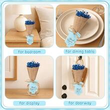 Set de 1/6 flores secas en miniatura, adecuado para bodas de estilo bohemio o como centro de mesa, incluye juncos secos en miniatura y artesanías florales, caja de regalo o decoración de jarrón para damas de honor, Día de San Valentín, regalo