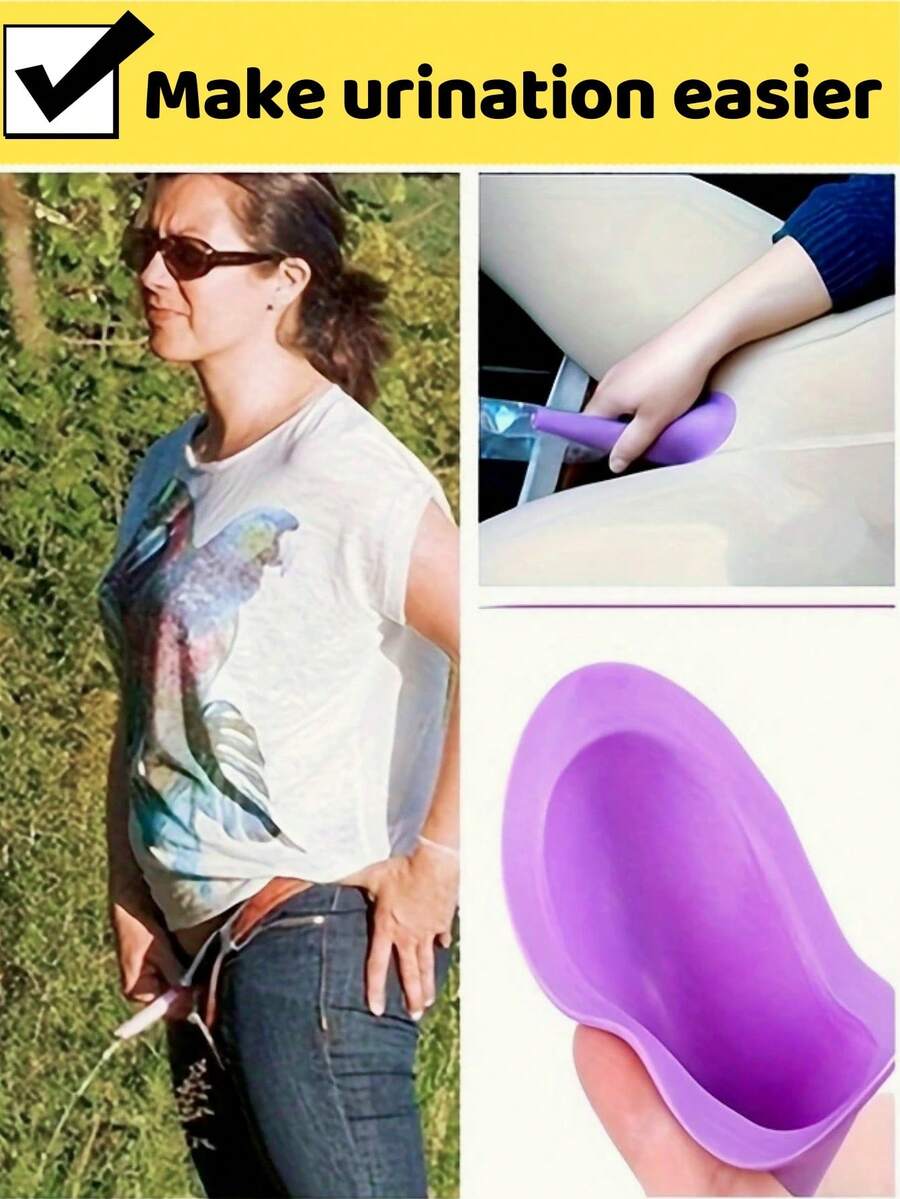 Bộ 1/2/4 chiếc dụng cụ đi tiểu gấp gọn di động dành cho nữ, phễu đi tiểu cho phụ nữ, [Màu oải hương/Hồng/Cam sa mạc] | Nhà vệ sinh di động, phụ kiện đi tiểu đứng cho nữ khi cắm trại, vật dụng cần thiết chống rò rỉ khi đi du lịch và cắm trại (Thiết kế nhỏ gọn có thể giặt, kèm hướng dẫn vệ sinh), Màu ngẫu nhiên, Quà tặng Ngày của Mẹ, Ngày của Cha