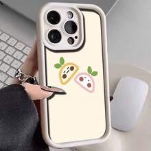 Kawaii Dumpling DuoPhone Case For IPhone 16 Pro Max/16 Plus/16 Pro/16/15/14/13/12/11, Unisex, Scratch Resistant TPU, Full Body Ultra Thin, Shockproof With Camera Guard - White - View 4