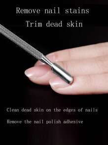 Set completo di strumenti professionali per manicure in acciaio inossidabile per rimozione e distacco della pelle, set di 5 pezzi di tronchesini per unghie portatili in acciaio per spingere e schiacciare