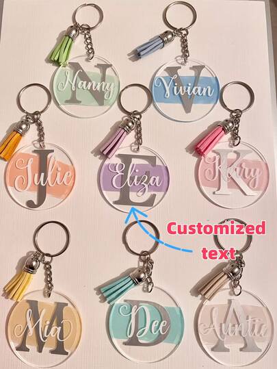 Back To School Pastel Coloured Acrylic Initial & Name Keyring, - Keychain - Bag Charm - Stocking Filler- Gift,Keychain,Personalised Gifts,Keyring,Keychains,Gifts For Boyfriend,Boyfriend Gifts,Customised Gifts,Personalised Keyring,Personalised,Custom Keychain,Trinkets