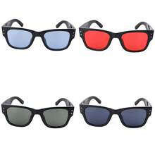 新款时尚复古大框彩色简约太阳镜女士户外防晒眼镜 UV400 遮阳外出装备户外海滩海边度假礼物送给家人和朋友