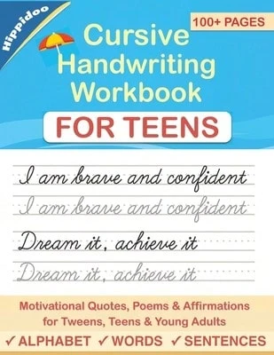 Pre-Owned Cursive Handwriting Workbook For Teens: A Cursive Writing Practice Workbook For Young (Paperback) By Hippidoo, Sujatha Lalgudi