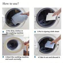 500/300/200/100/50/5pcs Color Absorbing Paper For Washing Machine - Laundry Essentials For Quick & Easy Wash, Decolorizing Cloths For Clothes, Durable & Efficient Cleaning Accessories - White - View 11