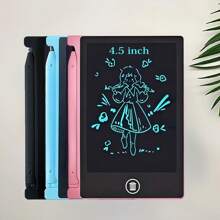 [迷你电子] 24 件迷你液晶手写板 4.5 英寸电子涂鸦板可擦除涂鸦板可重复使用儿童生日礼物 黑色、粉色、蓝色