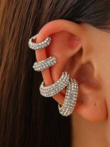 4/8pcs Chunky Ear Cuff For Women Non Piercing Jewelry Set Personalized Rock Punk Ear Clip On Earrings