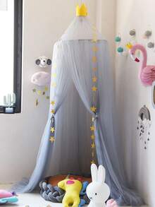 Baby Crib Mosquito Net Canopy, Children Crib Bedding Dome Tent, Princess Bed Decor For Girls, Anti-Insect (Excluding Stars)