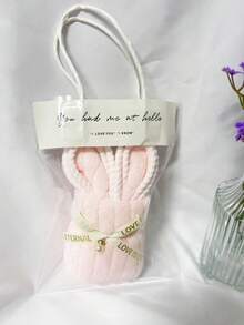 6 piezas/Set, Tamaño: 15 cm x 8 cm (Tamaño desplegado: 50 cm x 25 cm). Toallas suaves con lindo diseño de conejo en colores de caramelo, adecuadas como regalo de boda, Día de la Madre, Día del Padre, cumpleaños, graduación, Acción de Gracias, Navidad y para uso diario en el hogar. - Multicolor - Ver 14