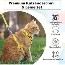 Supet Cat Harness and Lead Set, Escape Proof Kitten Harness, Adjustable Cat Vest Harness with Reflective Strips, Universal Cat Lead and Harness for Cats/Puppies, Grey, S - Bildfarbe - Übersicht 5