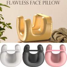 1 pièce Oreiller de visage ergonomique sans défaut - Mousse à mémoire de forme douce, coussin de sommeil sans rides pour dormir sur le dos, multi-usage, oreiller de sommeil de beauté toutes saisons avec housse tissée lavable à sec