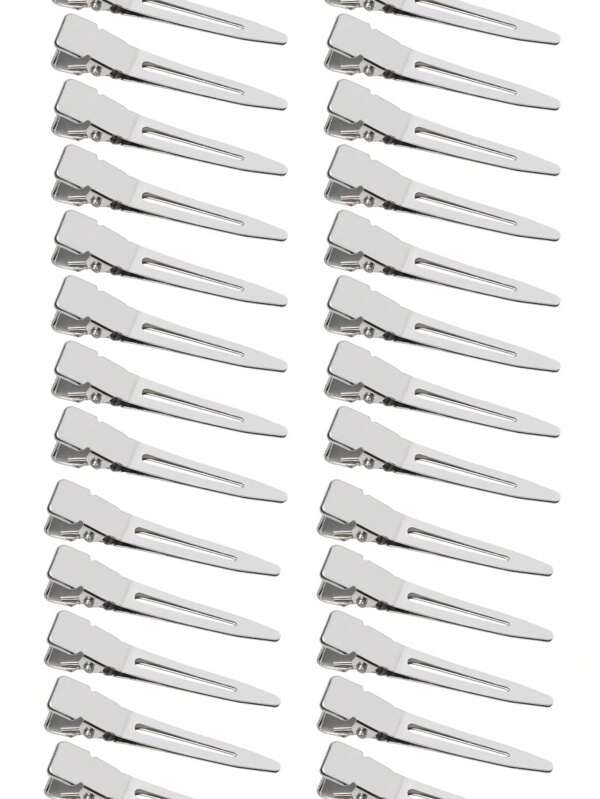 5/30/50/100pcs Women Invisible Metal Hair Clips, Silver Alligator Clips For Wig/Braid, Hair Accessories, Hair Styling Kit, Hair Tool Kit, Hairstyling Set