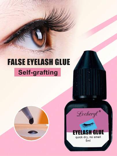 Lvcheryl 5ml Fake Eyelash Adhesive, Glue For Eyelash Clusters&Eyelash Extension, Quick Drying, Waterproof, No Irritation