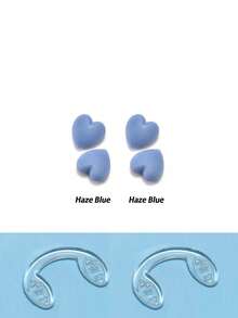 透明超柔软硅胶眼镜鼻托，一对可爱心形硅胶眼镜固定器，一体式鼻托，水滴形鼻托 - 舒适贴合眼镜框配件鼻托，一体式眼镜鼻托，眼镜耳夹耳钩防旅行必需品旅行配件度假暑假返校 - 彩色 - 查看 12