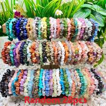 7/14/28 Pcs/Set Natural Stone Adjustable Beaded Bracelet, Asymmetrical Stone Bracelet Suitable For Men And Women, Ideal For Daily Wear And Gift-Giving