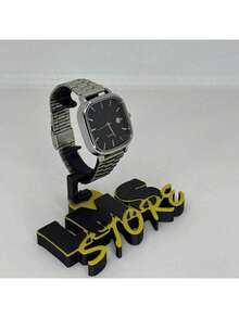 Men's Retro Vintage Classic Square Silver/Blue Watch - MSC BẠC / ĐEN - Xem 3