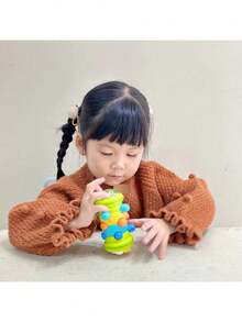 1pc Cute Rolling Caterpillar Early Education & Intelligence Training Finger Grip & Crawling Exercise Toy For Babies And Toddlers, Random Color Accessories - Multicolor - View 6