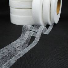 5/10/15M 白色双面粘合衬，用于 DIY 缝纫，坚固的可水洗无纺布纤维胶带，双面衬里，无缝边缘粘合胶带，非常适合服装修改（裤子、牛仔裤、裙子），无需缝纫即可粘合织物 - 白色 - 查看 8