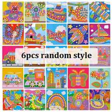 6pcs Random Styles Mosaic Cartoon Stickers, Self-Adhesive Handmade Graffiti Stickers, Daily Handmade Creative Stickers - Multicolor - View 8