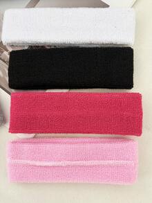 1 Pack Thin Terry Cloth Headband, Wristband Set, Sweatbands Athletic Hair Soft Headband For Women, Men, Basketball, Football, Soccer, Terry Cloth Athletic Hairband For Exercise