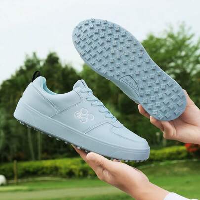 Women's Professional Golf Shoes For Grass, All-Weather Anti-Slip Sole, White & Pink Golf Shoes, Multi-Colors Options, Unisex Couples Models, Plus Size Men Golf Sneakers