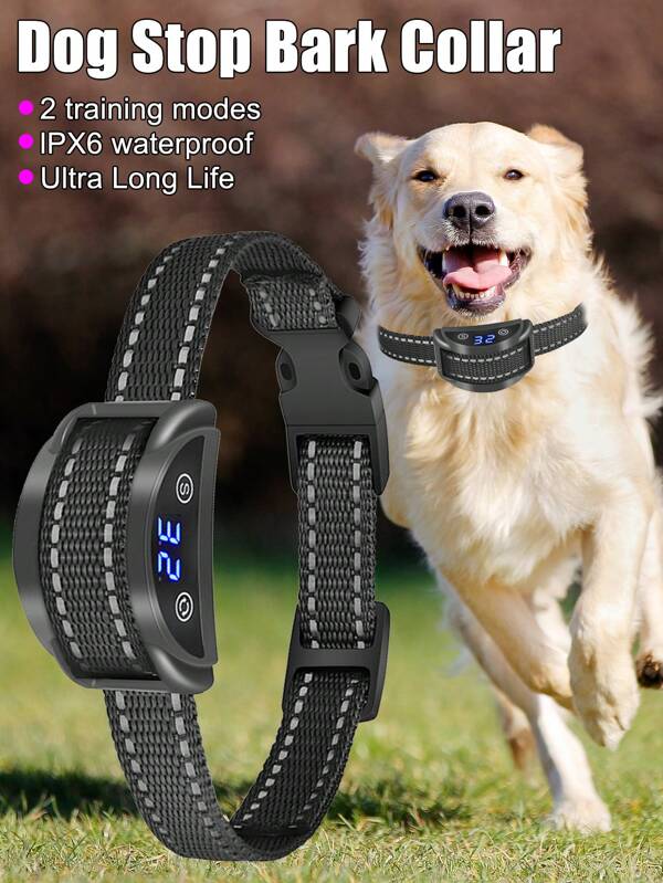 New Pet Smart Anti-Bark Collar, Ultra Long Standby, Adjustable Collar, 2 Training Modes, USB Rechargeable, Anti-Bark Shock Collar With Bark Recognition, Dog Accessories