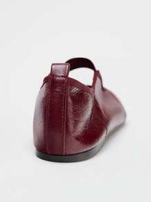 新款春秋季英伦风低帮芭蕾平底系带休闲玛丽珍鞋 [请根据尺码表选择大一码] - 紅色 - 查看 10