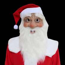 万圣节南瓜恐怖魔鬼面具、圣诞节小丑圣诞老人女巫面具、动物狼鹰手套袜子、猫蛇鲨鱼猪狗恐龙兔子马面具、派对角色扮演服装道具 - 彩色 - 查看 11