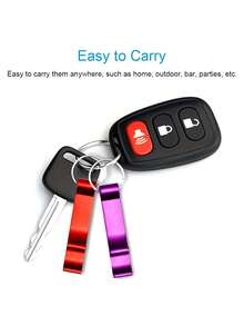 10 件定制雕刻金属开瓶器钥匙扣 - 适合派对、生日和啤酒节庆祝活动 | 耐用，适合厨房和餐厅使用 | 无需电池