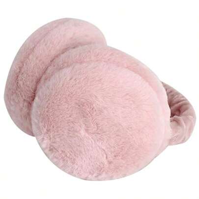 Orejeras de felpa cálidas de invierno unisex, plegables, con forma de hamburguesa, calentadores de orejas