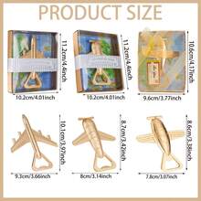 飞机开瓶器、飞行员航空礼物、退伍军人礼物、生日派对回礼、旅行派对装饰和纪念品、宾客礼物、新娘送礼会和婚礼礼物、情人节礼物 - 彩色 - 查看 5