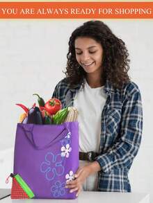 1-10 peças bolsa de armazenamento morango dobrável sacolas de compras reutilizáveis dobráveis nylon mercearia grande bolsa cores aleatórias