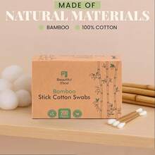 Natural Cotton Swabs Ears – 500 Pack – Qtips With Carbonized Durability –, & Vegan –% Cotton Ear Swabs Organic (Drawer Box)