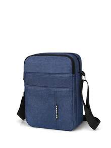 1 件时尚男孩斜挎包纯色大童小休闲方形包单肩包手机钱包钥匙零钱收纳包便携式拉链闭合设计休闲包适合购物派对、节日、节庆活动、娱乐度假和其他场合，适合男孩青少年学生礼物等，是感恩的完美礼物