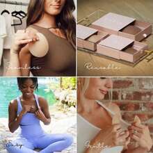 Cakes-Circle Body Grippy Not Sticky Seamless Covers, ReusableSelf Adhesive Silicone Pasties, NonAdhesive Nipple Covers For Women - Caramel - View 4