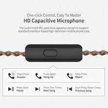KZ Audífonos para monitoreo KZ Castor Pro - Nuevos y originales, sintonizados por Harman, auriculares internos de alta fidelidad ajustables, con micrófono, cancelación pasiva de ruido y diseño deportivo