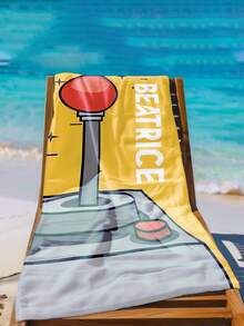 个性化儿童沙滩巾、儿童夏季生日礼物、夏日氛围、女孩海滩之旅、定制沙滩巾、游泳池、海滩装饰