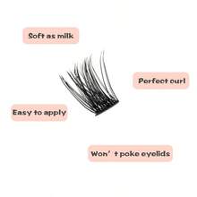 Lash Clusters 144 PCS 10 Mm Volume Lashes Eyelash Clusters D Curl Cluster Eyelash Extensions Natural Wispy Cluster Lashes Reusable Individual Thick Lash Extension QD10mm Selected For You - Black - View 2
