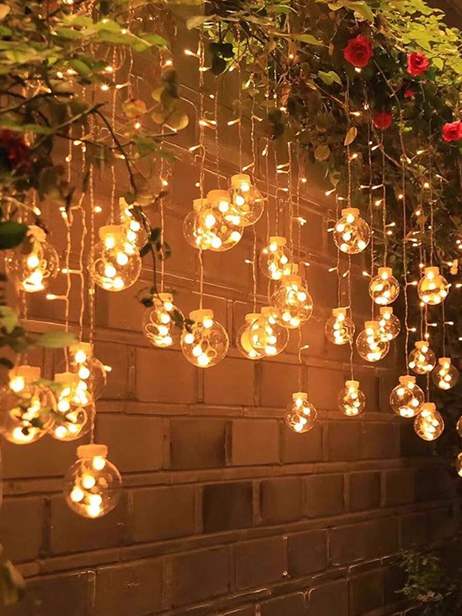 Đèn nhiều màu/Ánh sáng ấm áp Đèn dây ước nguyện Đèn trang trí ngày lễ Đèn dây, USB có điều khiển từ xa - 8 chế độ chiếu sáng, 108 đèn LED và 12 quả cầu ước nguyện - Quả cầu may mắn cho Giáng sinh, Ngày lễ tình nhân, Tụ họp gia đình, Phòng ngủ, Tiệc tùng, Trong nhà, Trang trí lễ hội, Treo tường, Sân & Vườn cỏ Đèn dây trong nhà. Đèn dây Trang trí Giáng sinh Quà tặng Giáng sinh Trang trí Giáng sinh - Nhiều màu - Xem 1