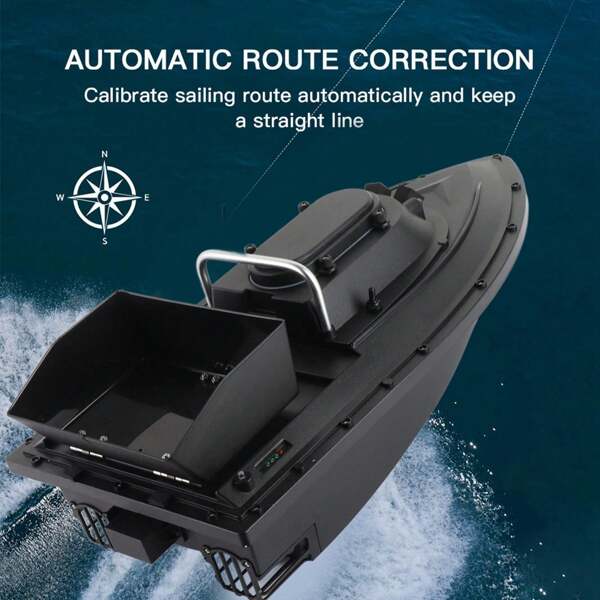 Köderboot zum Angeln, Hochgeschwindigkeits-Köderboot mit wiederaufladbarer 18000-mAh-Batterie, geräuscharm, Hochleistungs-Fernbedienung