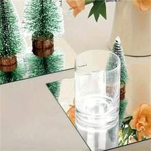 1/5/10pcs Elegant Acrylic Square Mirror Tray Set - 8inch Perfect For Weddings, Showers & Birthdays - Ideal Table Centerpiece & Decor - Multicolor - View 5
