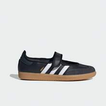Adidas Originals Women's ORIGINALS SAMBA JANE SHOES Celebrity Same Style "T-Strap Shoes" Classic Hook And Loop Mary Jane Flat Sneakers JQ6445 - Black - View 2
