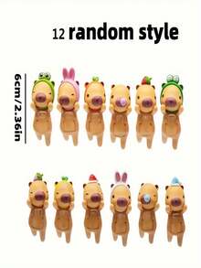 The Kapibara Mobile Phone Hangers - These Adorable, And Variously-Shaped Little Animals Are Simply Adorable! You Can Hang Them On Your Phone, Put Them In Your Car, Or Stick Them On Your Computer Screen - It's Up To You. They Are Perfect Decorations For Parties And Festivals. - 彩色 - 查看 1