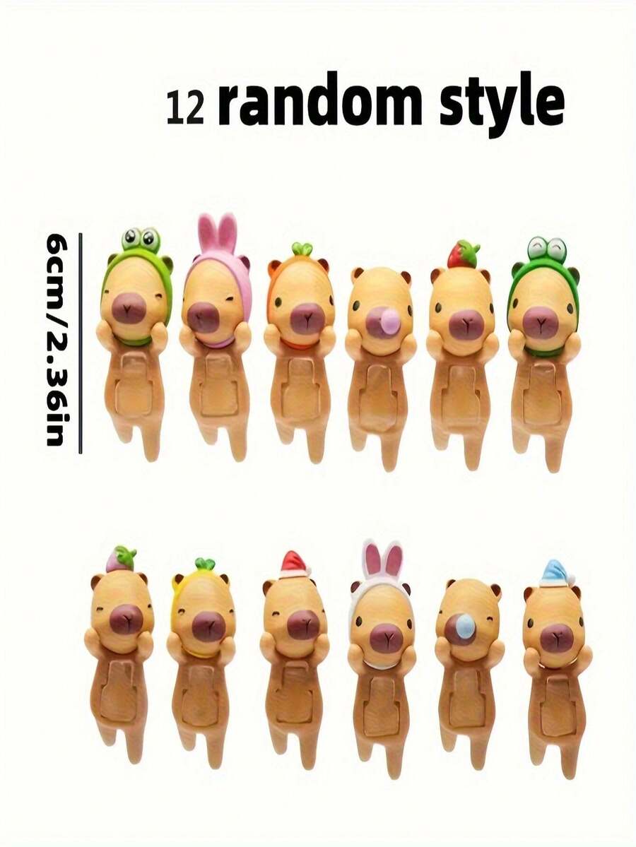 The Kapibara Mobile Phone Hangers - These Adorable, And Variously-Shaped Little Animals Are Simply Adorable! You Can Hang Them On Your Phone, Put Them In Your Car, Or Stick Them On Your Computer Screen - It's Up To You. They Are Perfect Decorations For Parties And Festivals. - 彩色 - 查看 1