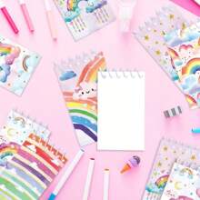 8pcs/Set Creative Cartoon Cloud Notebooks, Cute & Stylish Mini Coil Bound Notepads, Perfect For Students Back To School