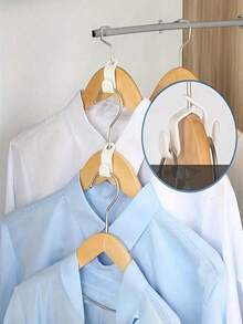 30 Pieces Of Mini Hangers Are Suitable For Wardrobe Connector Hooks, Stacked Plastic Wardrobe Coat Storage Racks, Thickened Plastic Connecting Buckle Hooks, Suitable For Various Types Of Hangers, Used For Wardrobe Organization, Connecting Hangers, Can Be Used In Stacks, Smooth Workmanship, New Material PP Material - trắng - Xem 5