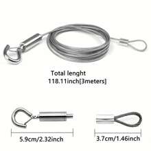 Fil d'acier pour étendage, corde de séchage rétractable murale pour intérieur/extérieur, corde en acier inoxydable réglable, 2m/3 mètres, 2mm d'épaisseur