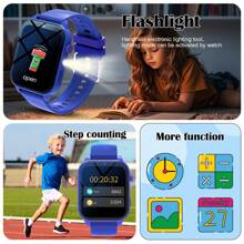 Kinder Smartwatch mit Kamera, Fotoalbum, Video, 18 eingebaute Spiele, Taschenrechner, Kalender, LED Beleuchtung, perfektes Feriengeschenk für Kinder!