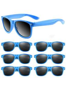 10 件复古 80 年代派对眼镜 - 经典方形复古款，适合成人、万圣节、角色扮演和节日活动（蓝色 10 件装黑色墨镜、女士时尚配饰、沙滩装、商务休闲礼品、秋冬摄影道具）单身派对装饰、单身派对礼物、单身派对、新娘送礼会回礼、婚礼宾客回礼、万圣节节日用品、万圣节装饰、圣诞节装饰 - 藍色 - 查看 3