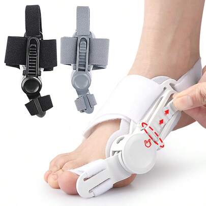 Hallux Valgus-Korrektor für den großen Zeh, Protrusion, überlappender Zehentrenner, Knopfschnalle, verstellbarer Korrektor - Dieses Produkt ist kein Medizinprodukt und nur für das Zehentraining vorgesehen.